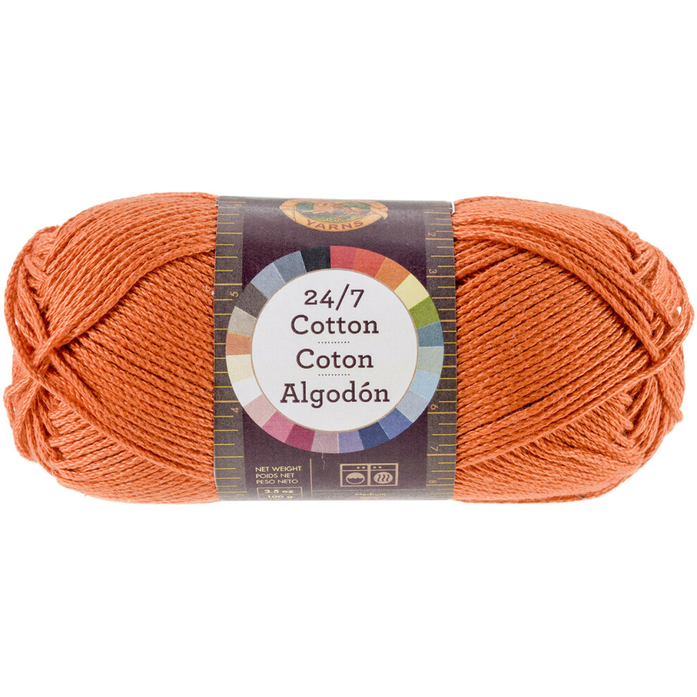 Lion Brand 24/7 Cotton Yarn-Tangerine