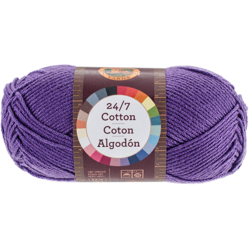 Lion Brand 24/7 Cotton Yarn-Purple