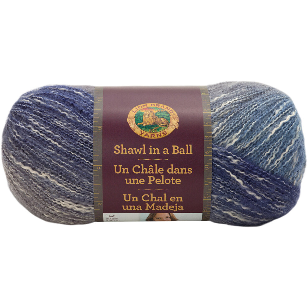 Lion Brand Shawl In A Ball Yarn-Soothing Blue