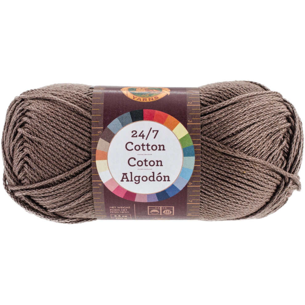 Lion Brand 24/7 Cotton Yarn-Cafe Au Lait