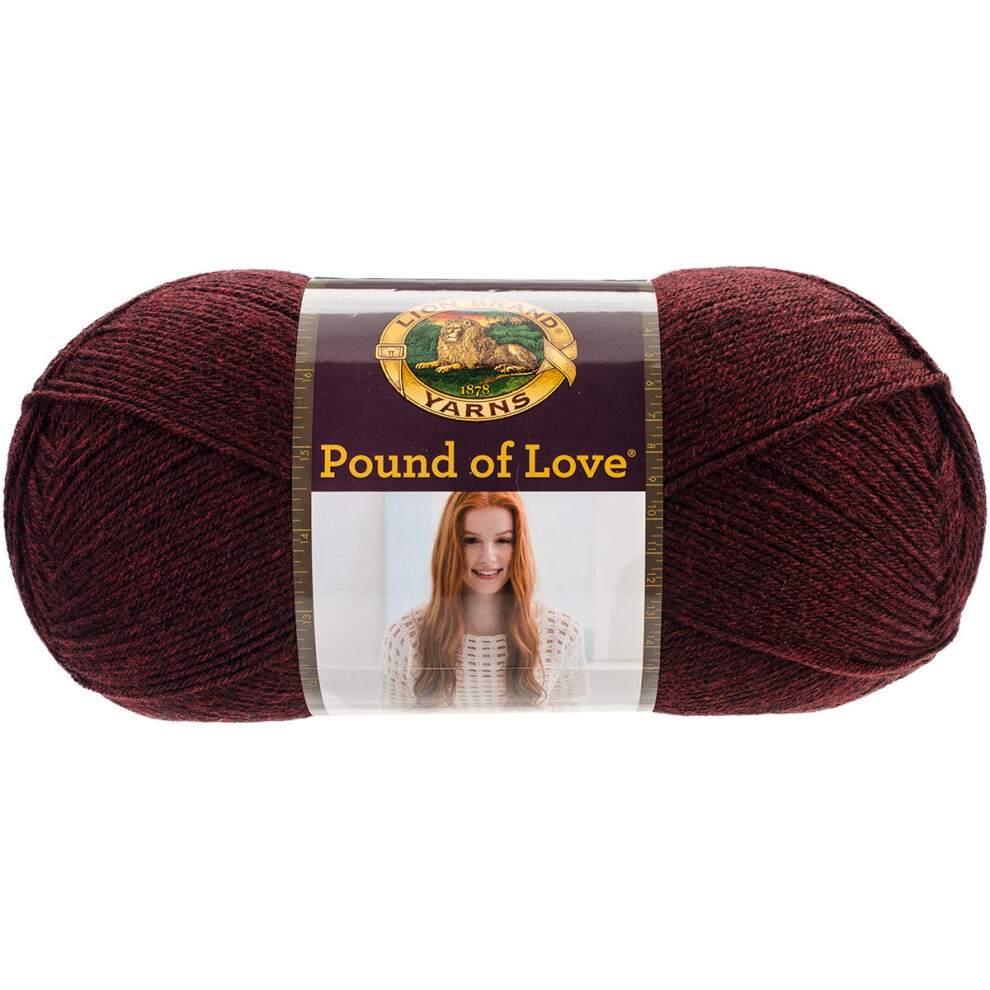 Lion Brand Pound Of Love Baby Yarn-Claret