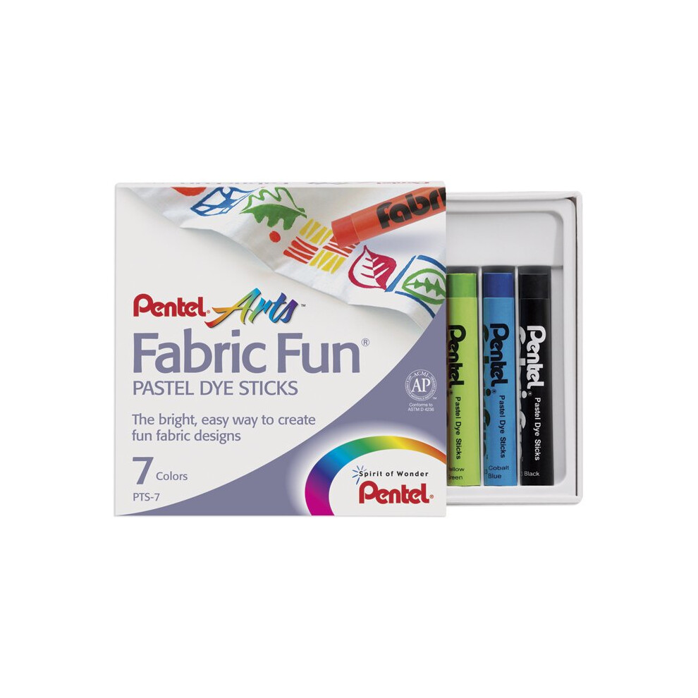 Fabric Fun Pastel Dye Sticks 7/Pkg-Assorted Colors