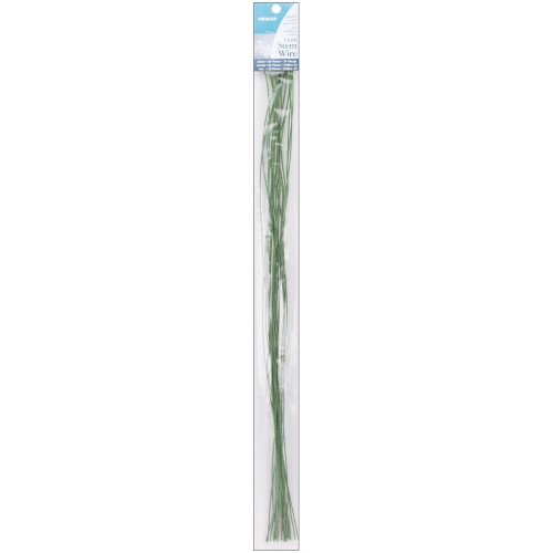 Cloth Covered Stem Wire 24 Gauge 18" 20/Pkg-Green