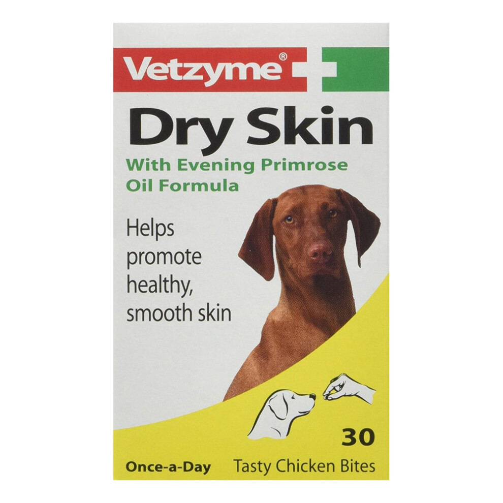 (30 Tablets) Vetzyme Dry Skin Tablets for Dogs