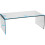 Nova Modern Stylish Curved Clear Tempered Glass Coffee Table 2