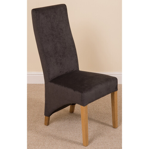 (Fabric, Black) Lola Wave Back Dining Chair 1