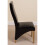 (Leather, Black) Lola Wave Back Dining Chair 3