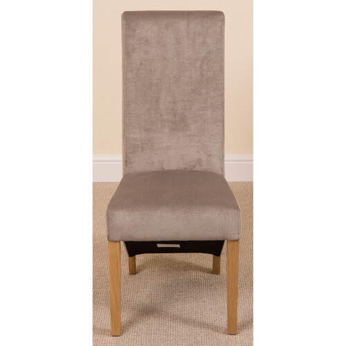 (Fabric, Grey) Lola Wave Back Dining Chair 2