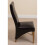(Leather, Brown) Lola Wave Back Dining Chair 3