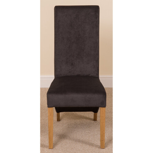 (Fabric, Black) Lola Wave Back Dining Chair 2