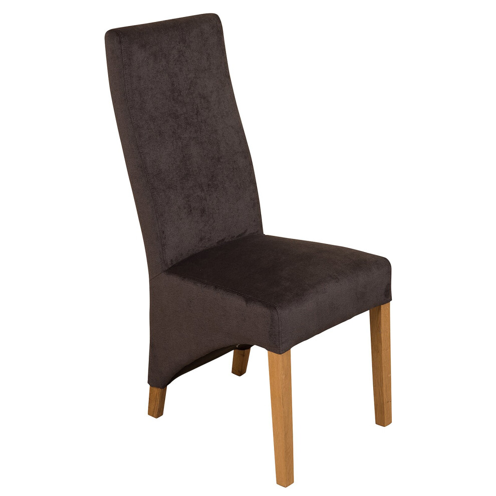 (Fabric, Black) Lola Wave Back Dining Chair-image-OPC-PKTHZJ-NEW