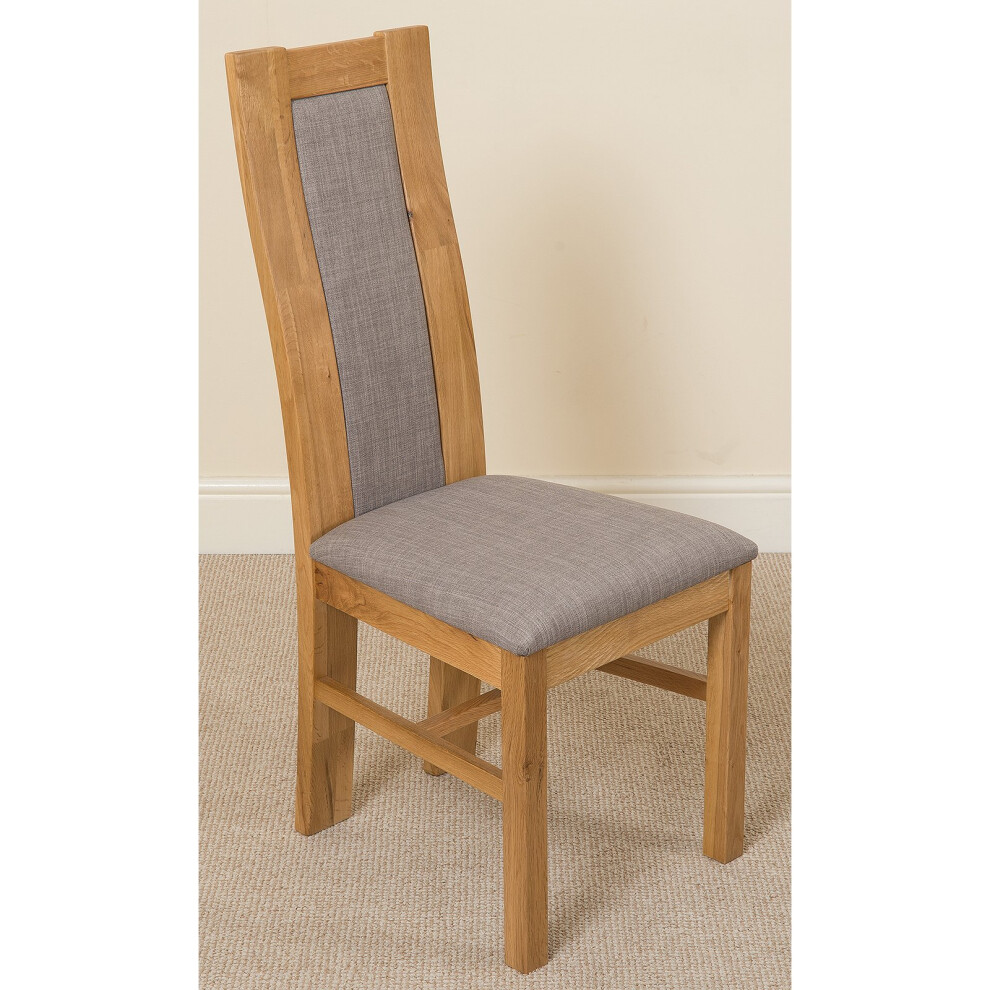 (Light Oak) Stanford Solid Oak Dining Chair