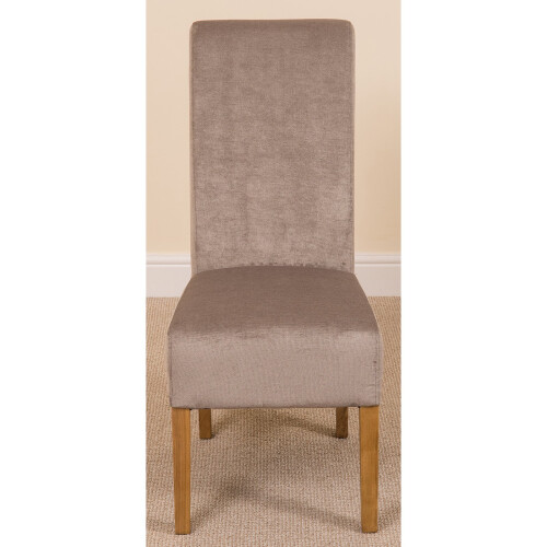 (Fabric, Grey) Montana Dining Chair | Scroll Back Dining Chair 2