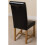 (Leather, Black) Washington Braced Oak Dining Chair 3