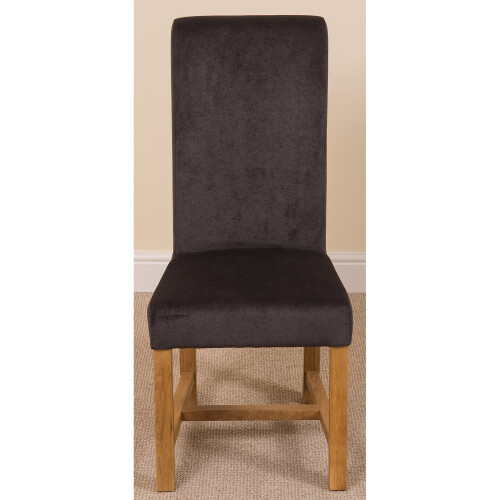 (Fabric, Black) Washington Braced Oak Dining Chair 2