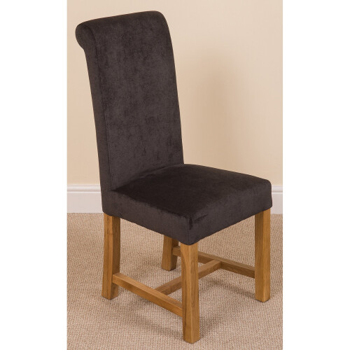 (Fabric, Black) Washington Braced Oak Dining Chair 1
