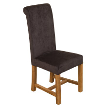 (Fabric, Black) Washington Braced Oak Dining Chair