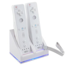 WII REMOTE DUAL BATTERY CHARGER + 2 BATTERIES