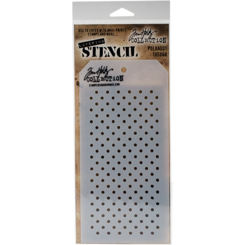 Tim Holtz Layered Stencil 4.125""X8.5""-Polkadots