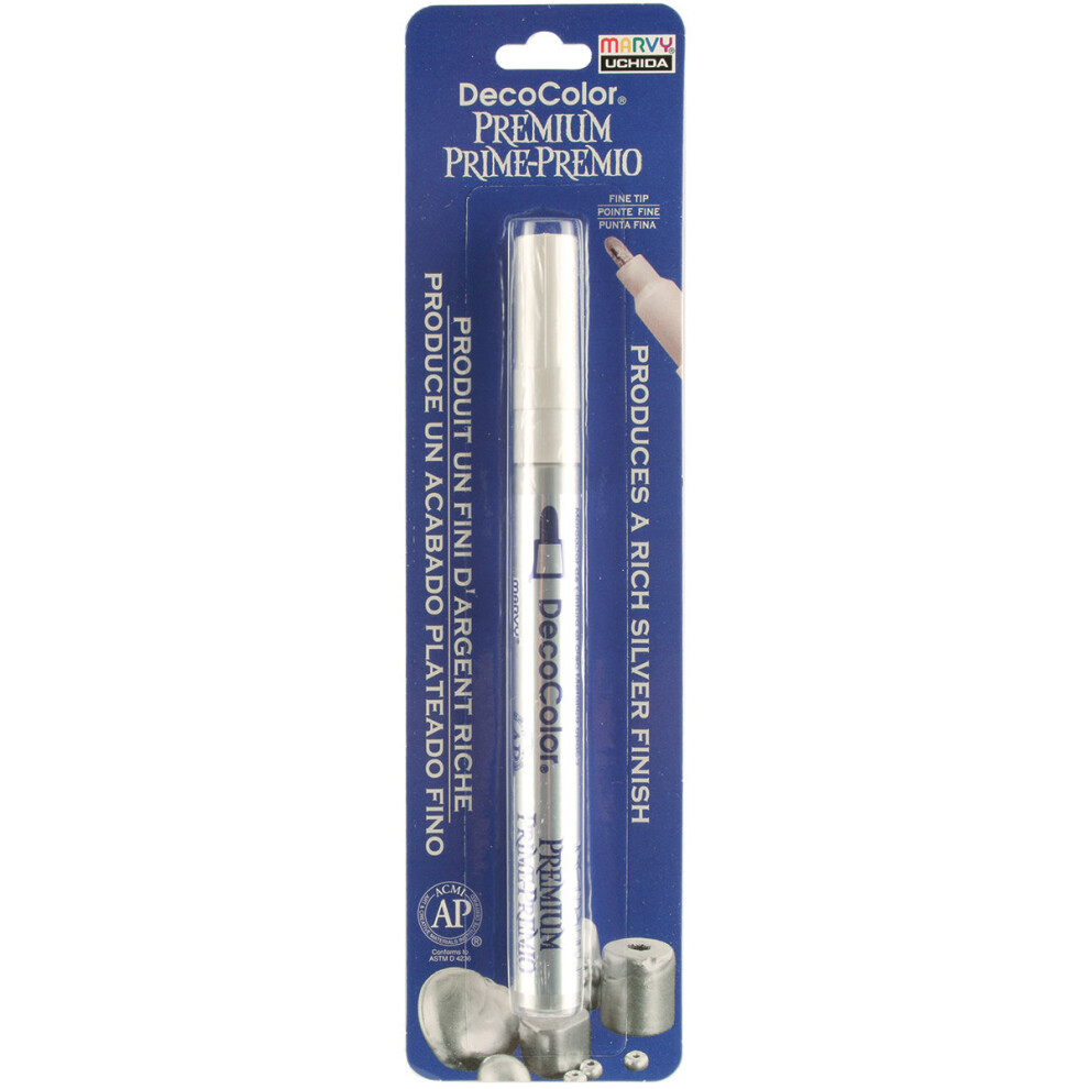 Marqueur de peinture     pointe fine DecoColor Premium - Argent