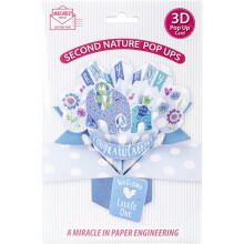 Second Nature Pop-Up 3D Greeting Card-Baby Boy Congratulations