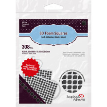 Scrapbook Adhesives 3D Self-Adhesive Foam Squares 308/Pkg-Black, .25"X.25"