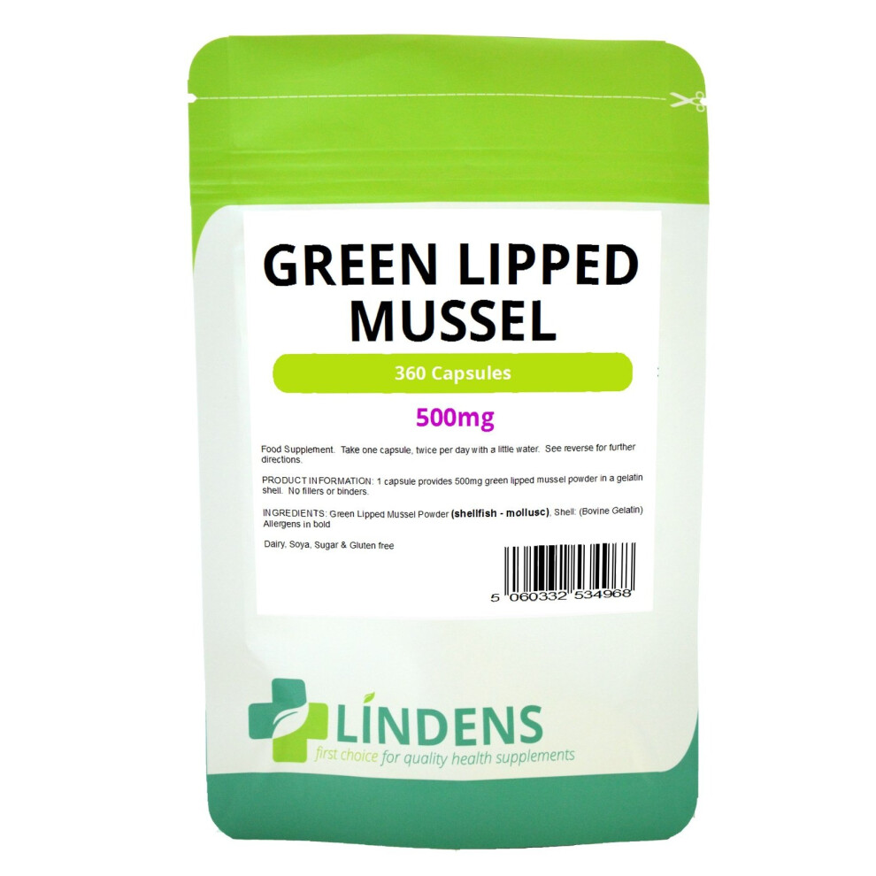 Green Lipped Mussel 500mg 360 Capsules