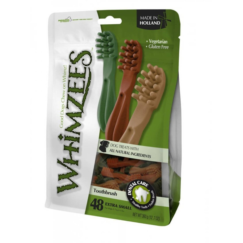 Whimzees Toothbrush Dog Chews, X-Small
