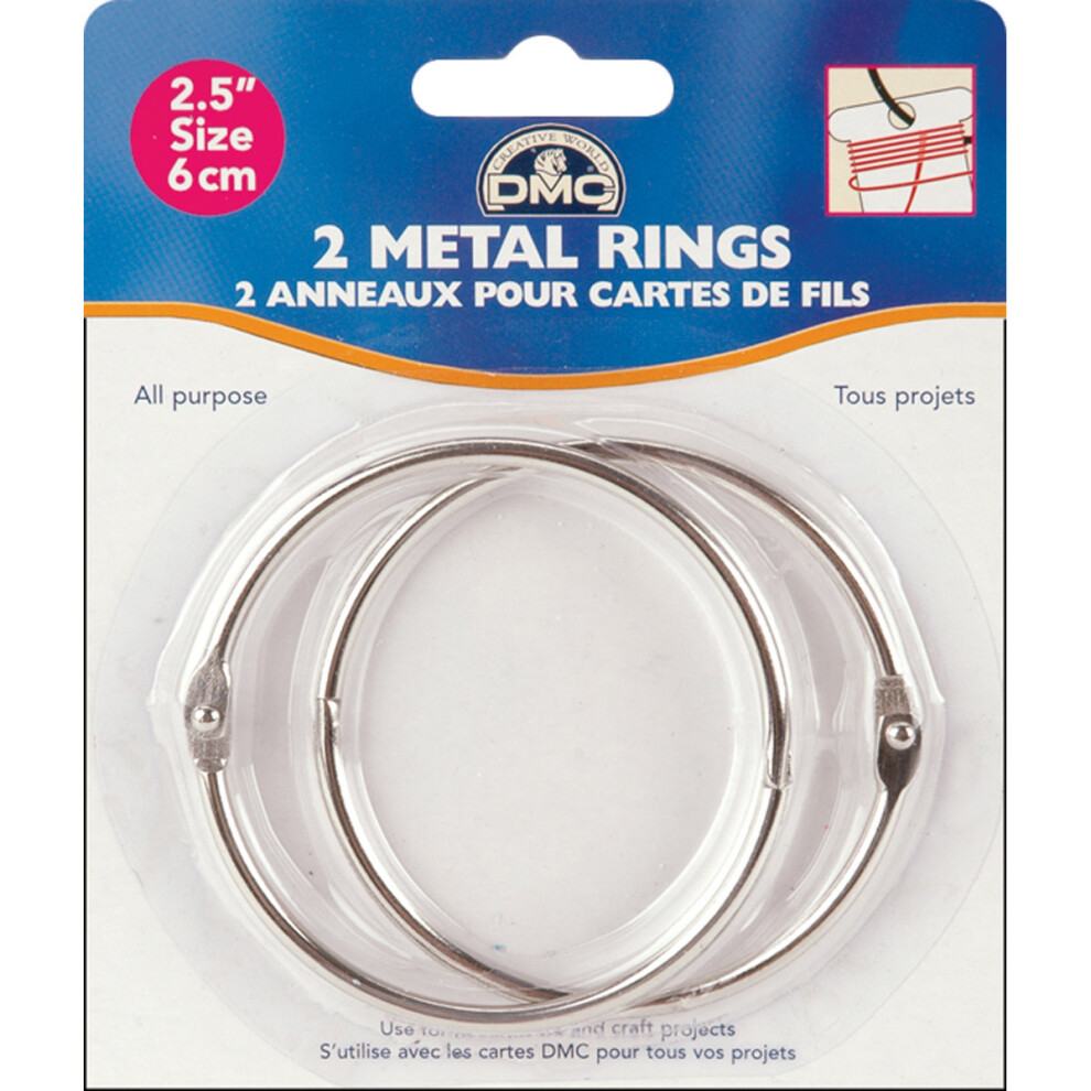 DMC Metal Rings 2.5"-2/Pkg