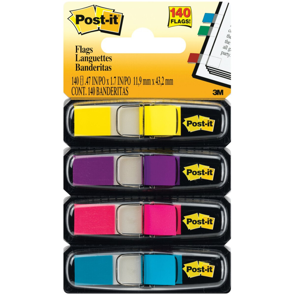 Post-It Flags .47"X1.7" 140/Pkg-Assorted Bright Colors