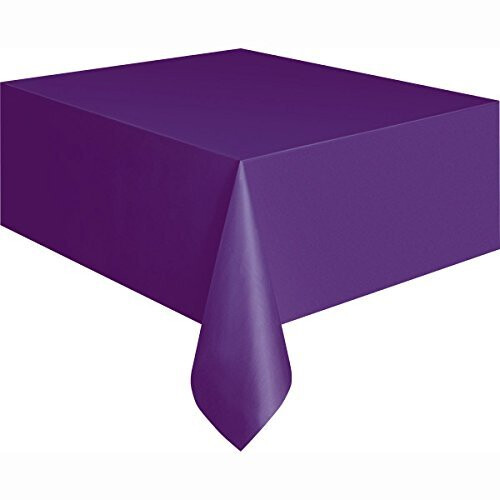 Deep Purple Plastic Tablecloth, 9ft x 4.5ft