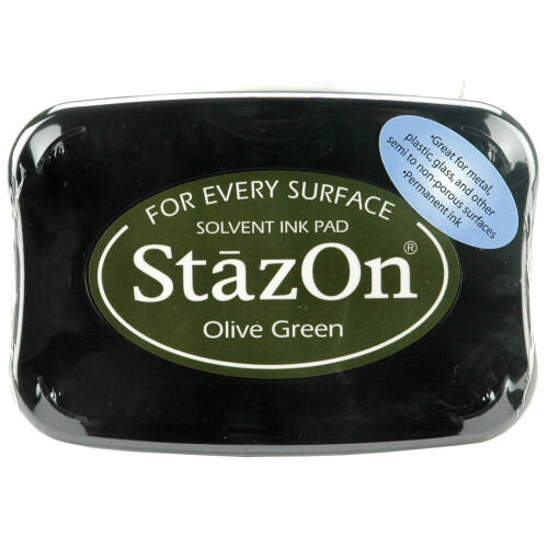 StazOn Solvent Ink Pad-Olive Green
