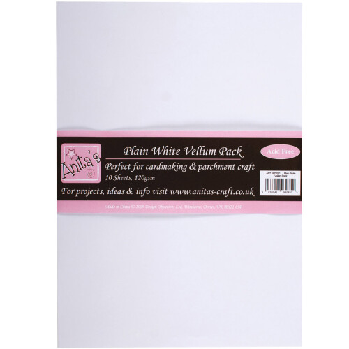 Anita's Parchment Vellum A4 10/Pkg-Plain White