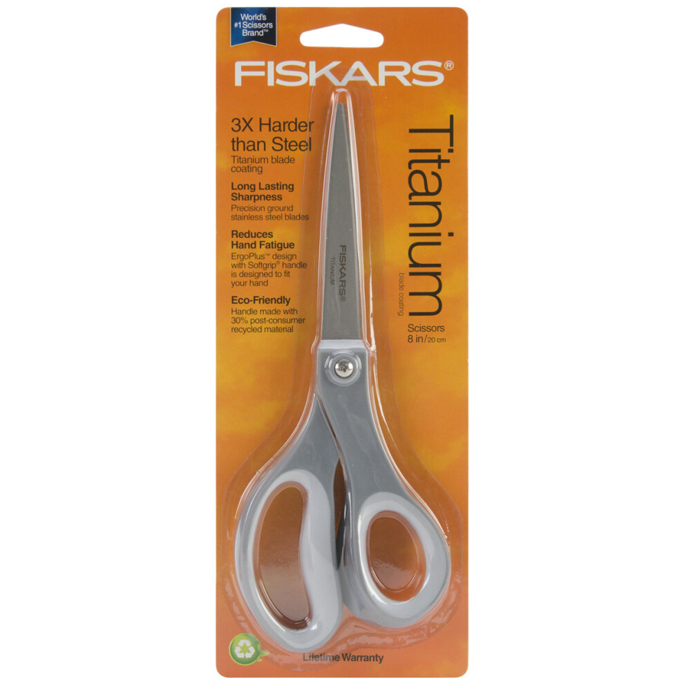 Fiskars Softgrip Titanium Scissors 8"-