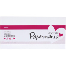 Papermania Square Cards W/Envelopes 5"X5" 50/Pkg-White