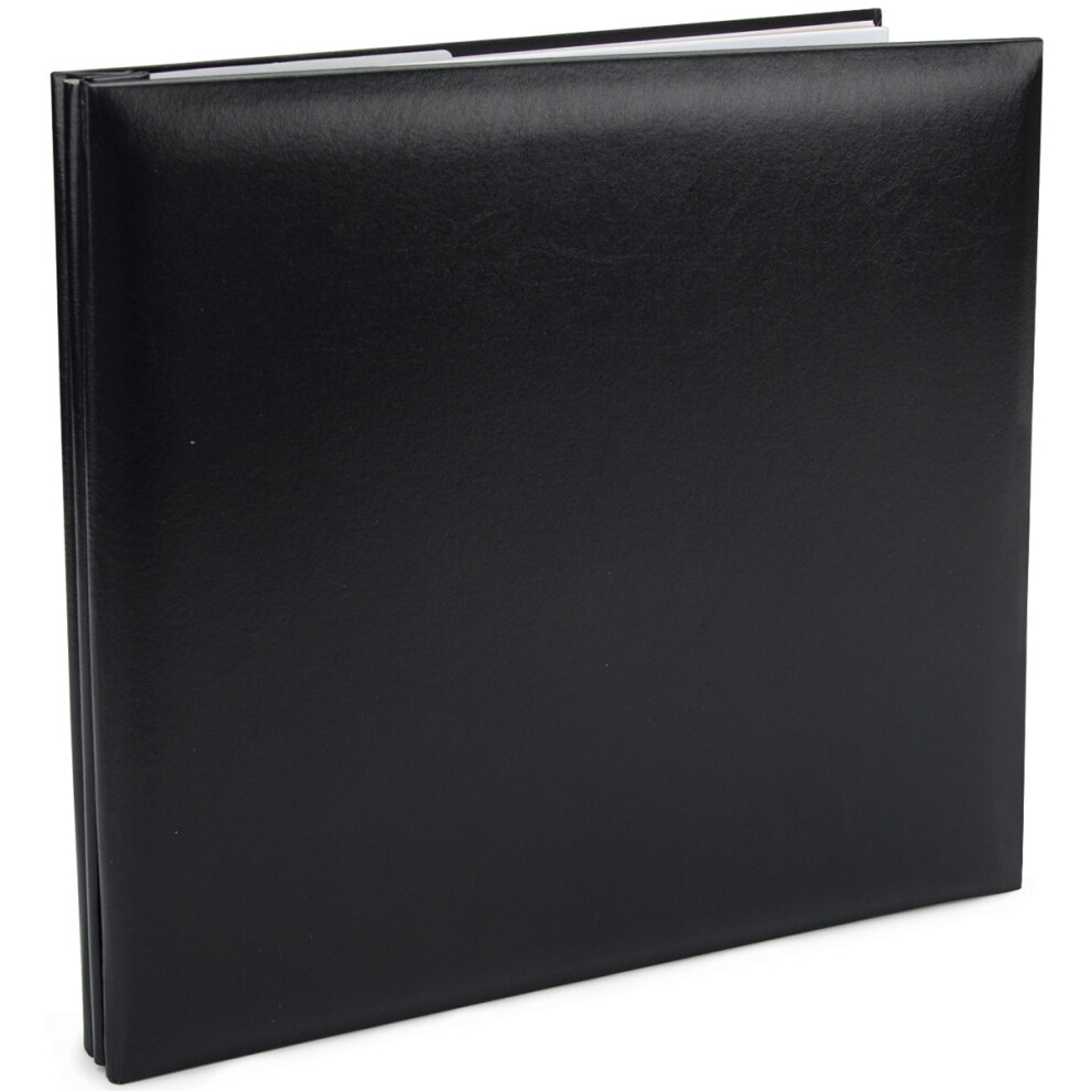 Pioneer Leatherette Post Bound Album 12"X12"-Black