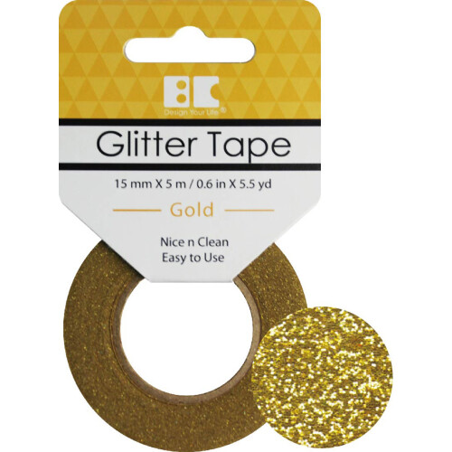 Καλύτερη Δημιουργία Χρυσή Ταινία Glitter, 15mm x 5m - GTS002