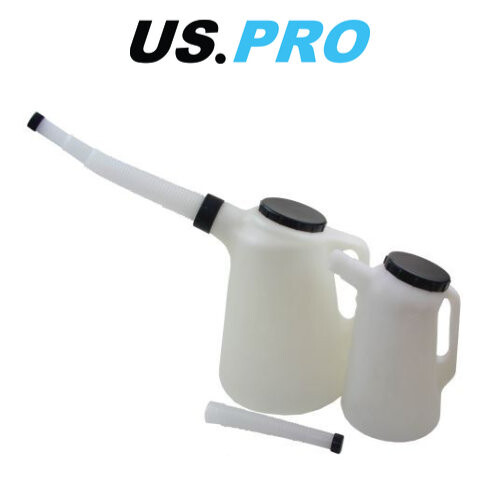us pro US PRO 2 Piece Fuel Oil Measuring Jug Set With Lids And Spout 2L & 5L
