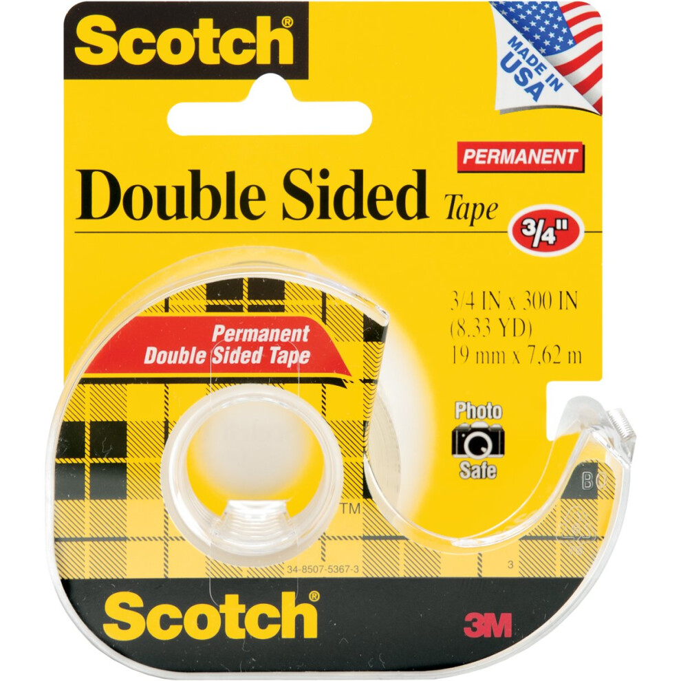 Scotch Permanent Double-Sided Tape-.75"X300