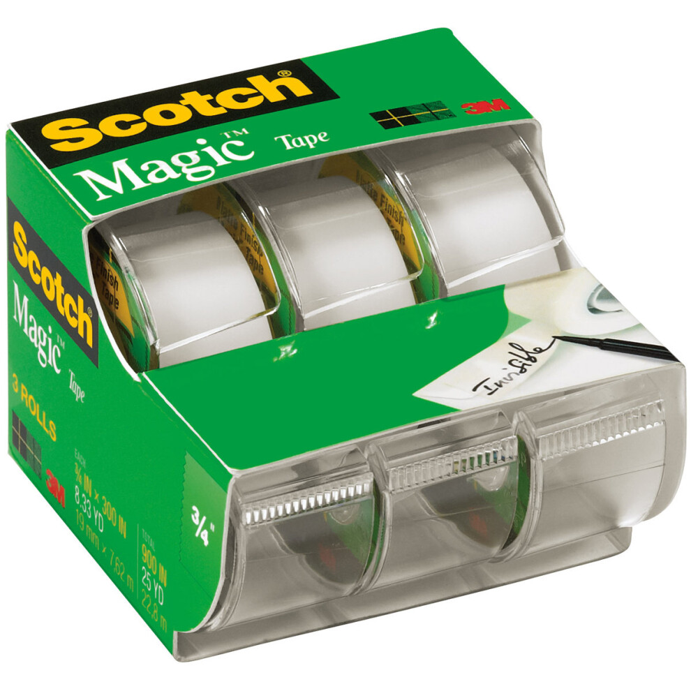 Scotch Magic Tape-.75"X300" 3/Pkg