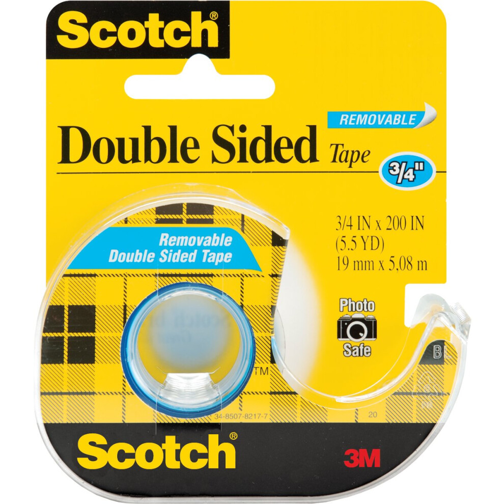 Scotch Removable Double-Sided Tape-.75"X200