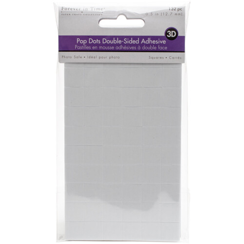 MultiCraft 3D Pop Dots Dual-Adhesive Foam Mounts 162/Pkg-.5" Square 132/Pkg