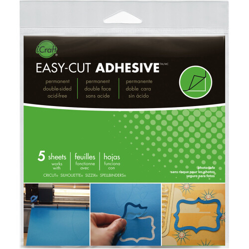 iCraft Easy-Cut Adhesive Sheets-5.75"X5.75" 5/Pkg