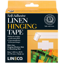 Lineco Self-Adhesive Linen Hinging Tape-White 1.25"X35'