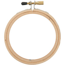 Holz-Stickrahmen mit runden Kanten, 7,6 cm, Natur
