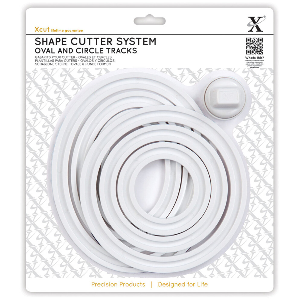 Xcut Shape Cutter System/Cutter Carriage 7pcs-Oval & Circle Tracks