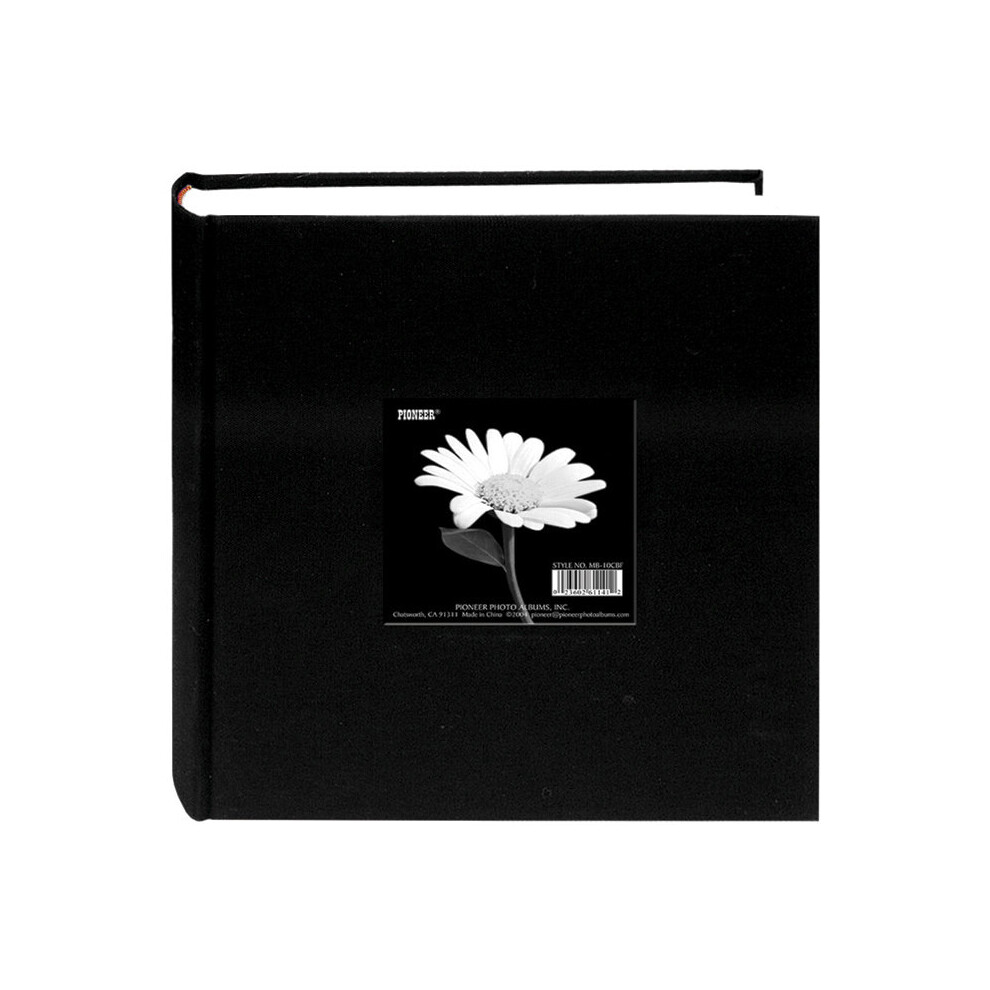 Pioneer Cloth Photo Album W/Frame 9"X9"-Deep Black