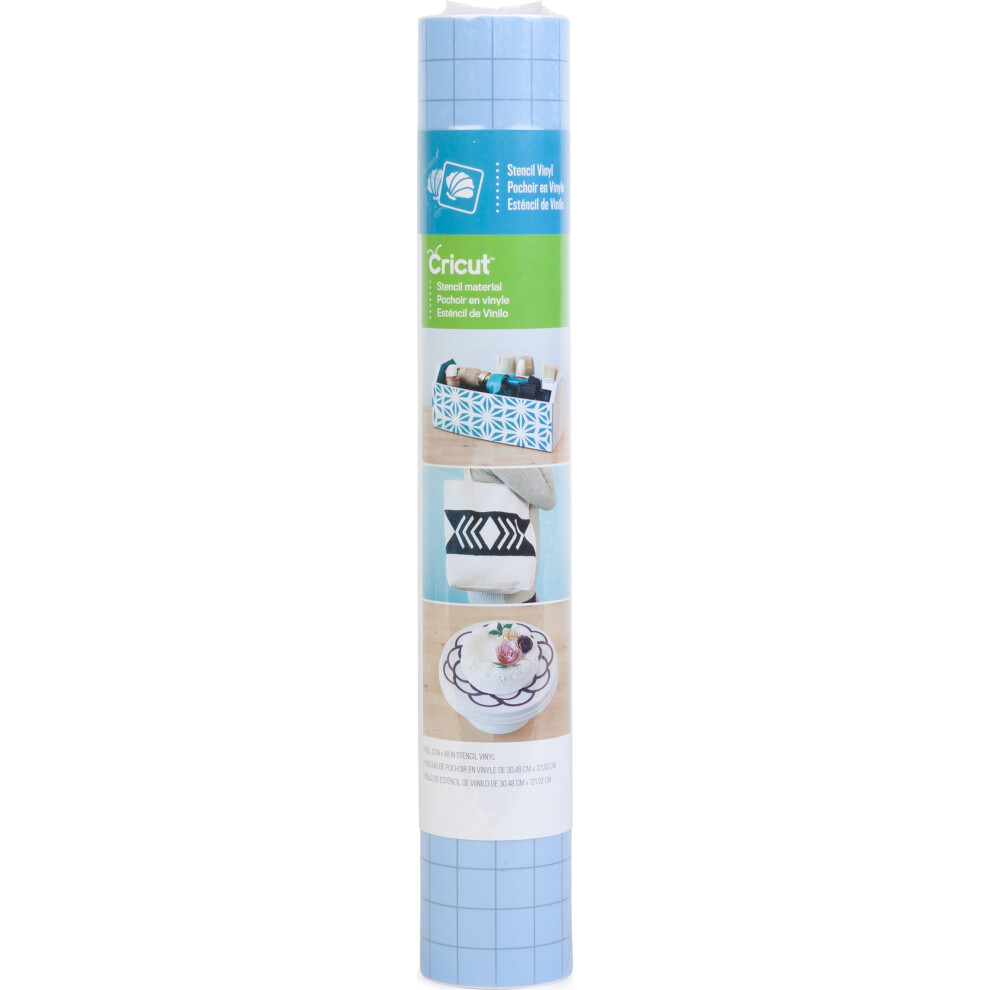 Cricut Stencil Vinyl 12" X 48" - Translucent Blue