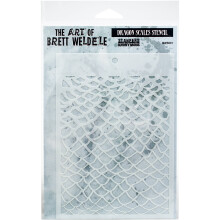 Stampuri anonime Brett Weldele Stencils 6.5 """" X4.5 """" Scale de dragon