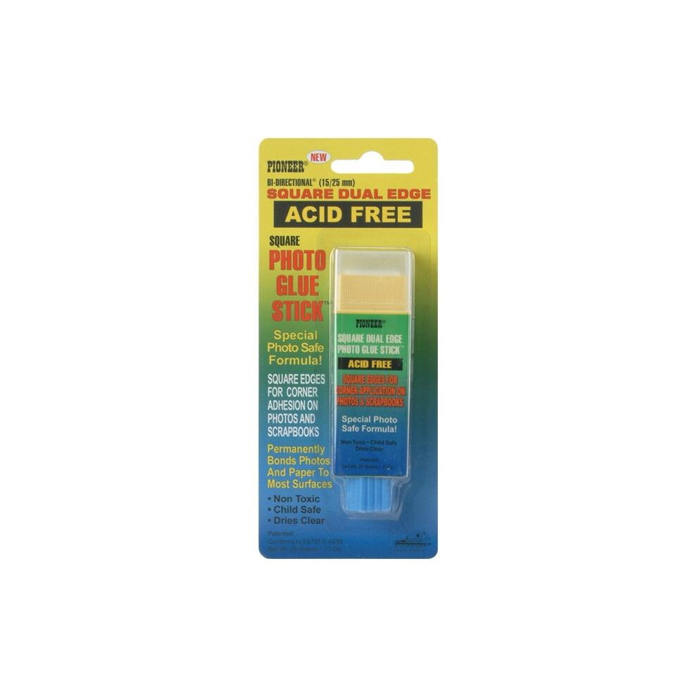 Photo Glue Stick Square Dual Edge-.71oz